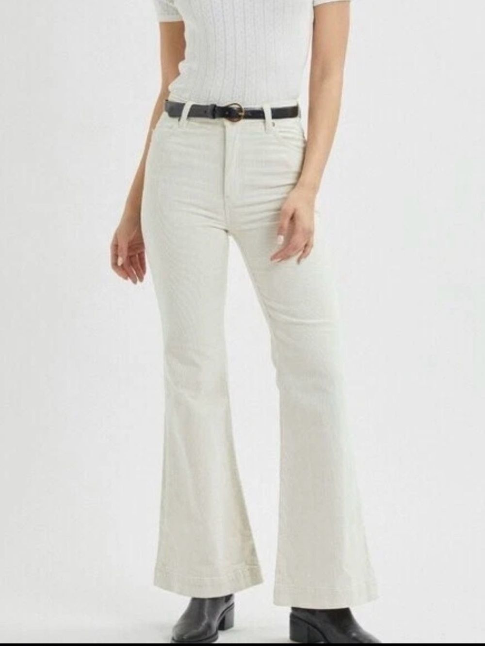 Rolla’s East Coast High Rise Flare Corduroy Pants Beige Size 26